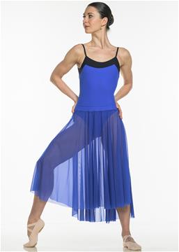 DA1946/1 Long skirt, single layer mesh